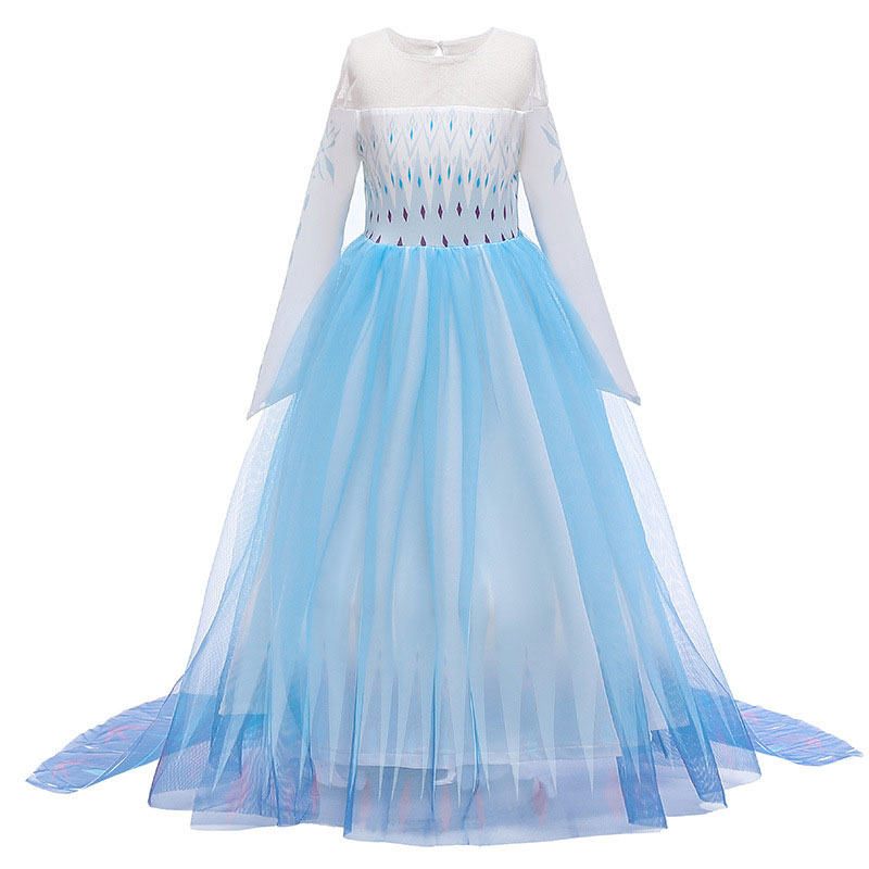 Princess Snow Elsa Dress Costume Set For Girls