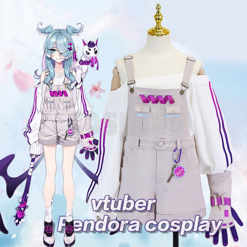 Anime VTuber Cosplay Wig Uki Violeta Short Purple Gradient Synthetic