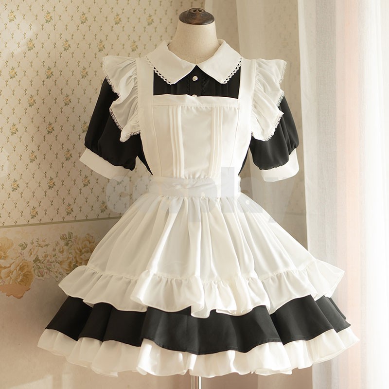 Cute Maid Dress Cosplay Costume Classic Traditional Uniform Unisex Activity Party Role Play Clothing