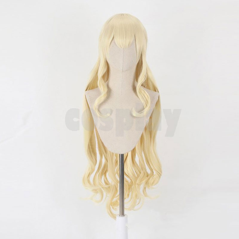 Goblin Slayer Onna Shinkan Priestess Long Milk Blonde Heat Resistant Hair Cosplay Costume Wig
