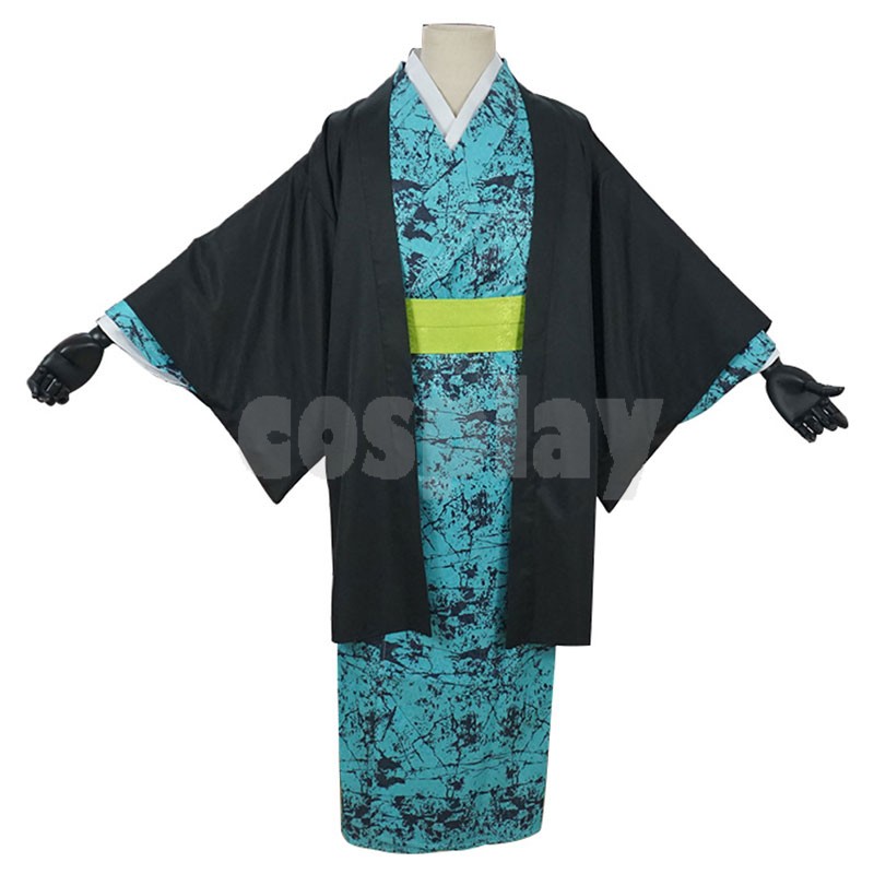 Demon Slayer Uzui Tengen Cosplay Costume Kimono Outfits Halloween Carnival Suit Blue Costume