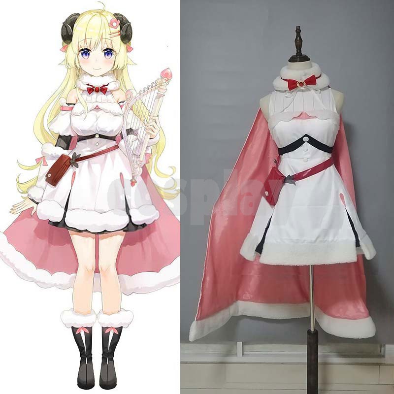 Hololive Youtuber Vtuber Tsunomaki Watame Cosplay Costume Halloween Party Outfit Costume