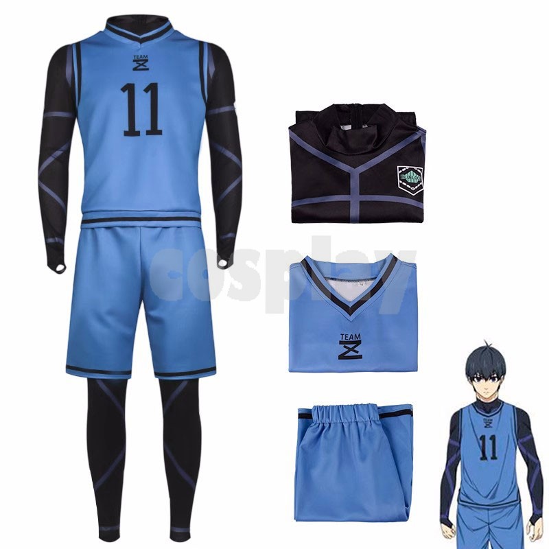Anime Blue Lock Football Training Uniform Isagi Yoichi Cosplay Costumes Fashion Cartoon Training Clothes