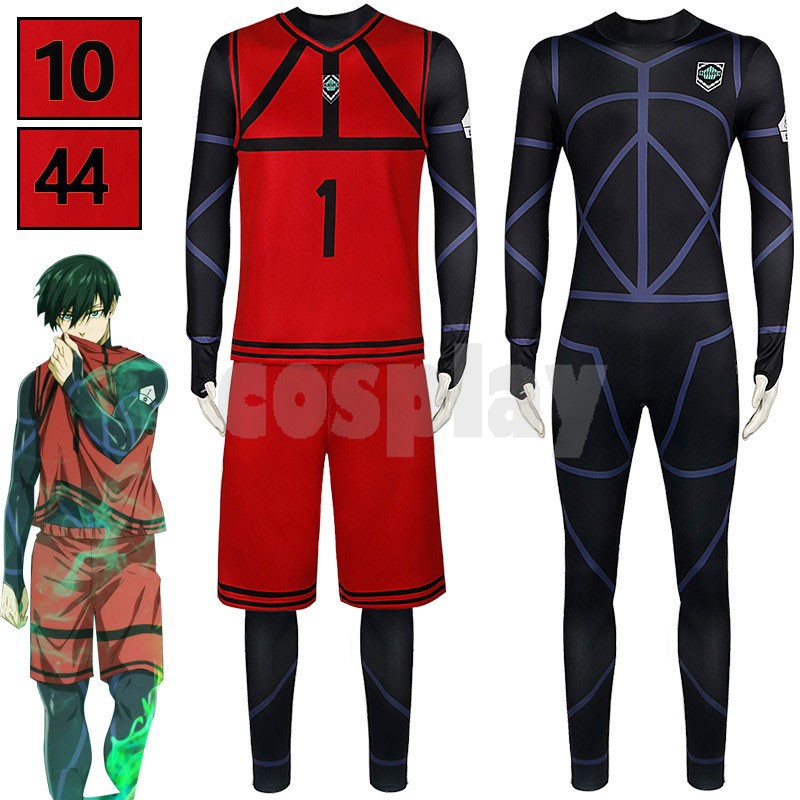 Anime BlueLock Cosplay Costume Isagi Yoichi Chigiri Hyoma Seishiro Nagicosplay Sportswear Uniform Football Jersey