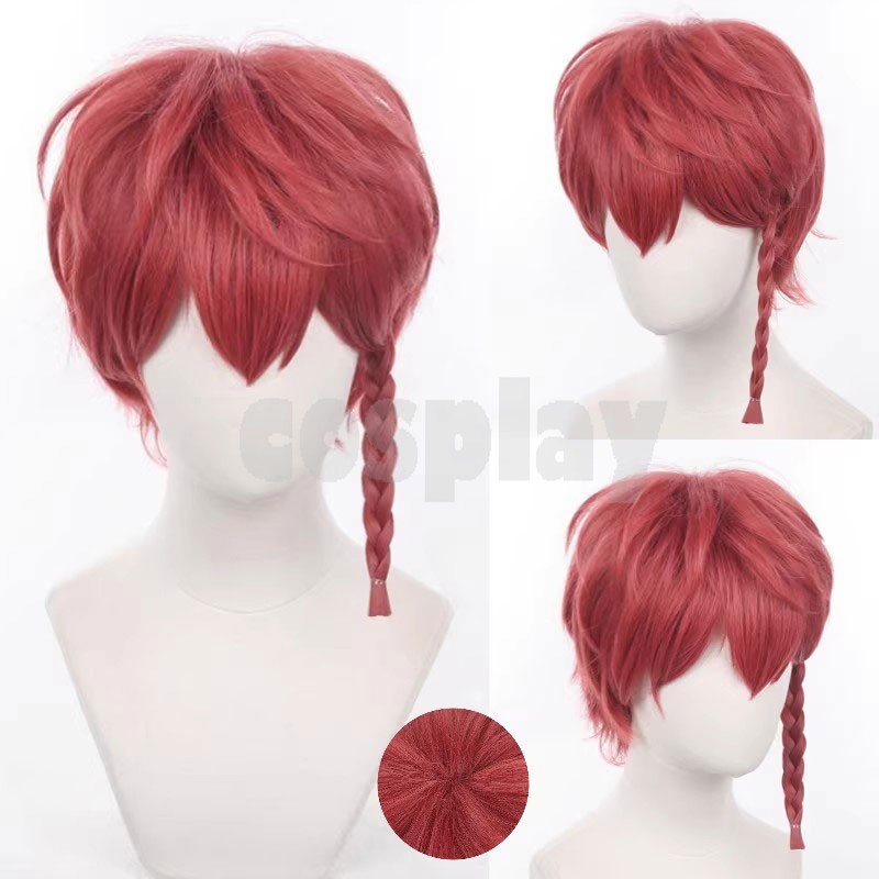 Anime Blue Lock Ranze Kurona Red Cosplay Wig Heat Resistant Synthetic Wigs Halloween Role Play Cos Wig